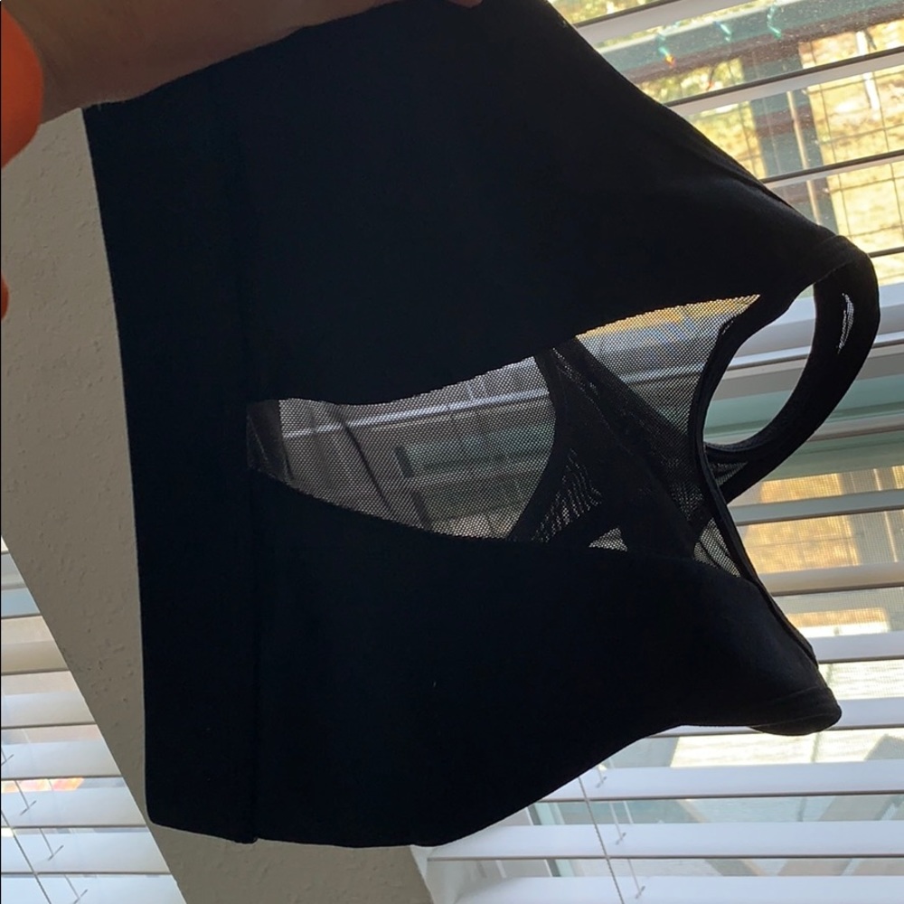 TIL YOU COLLAPSE BLACK MESH SPORTS BRA